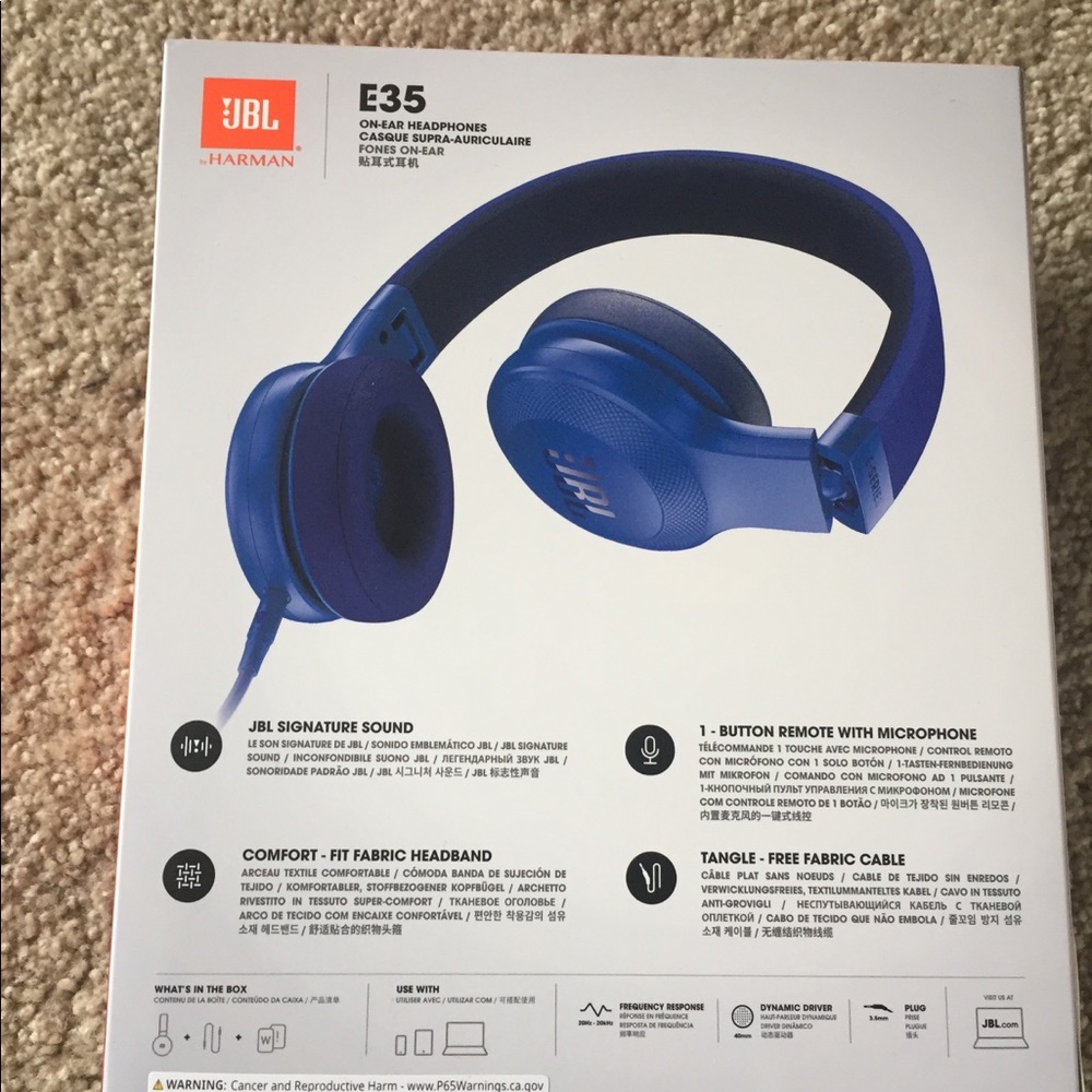 JBL E-series headphones NIB E35 never opened - Picture 3 of 5